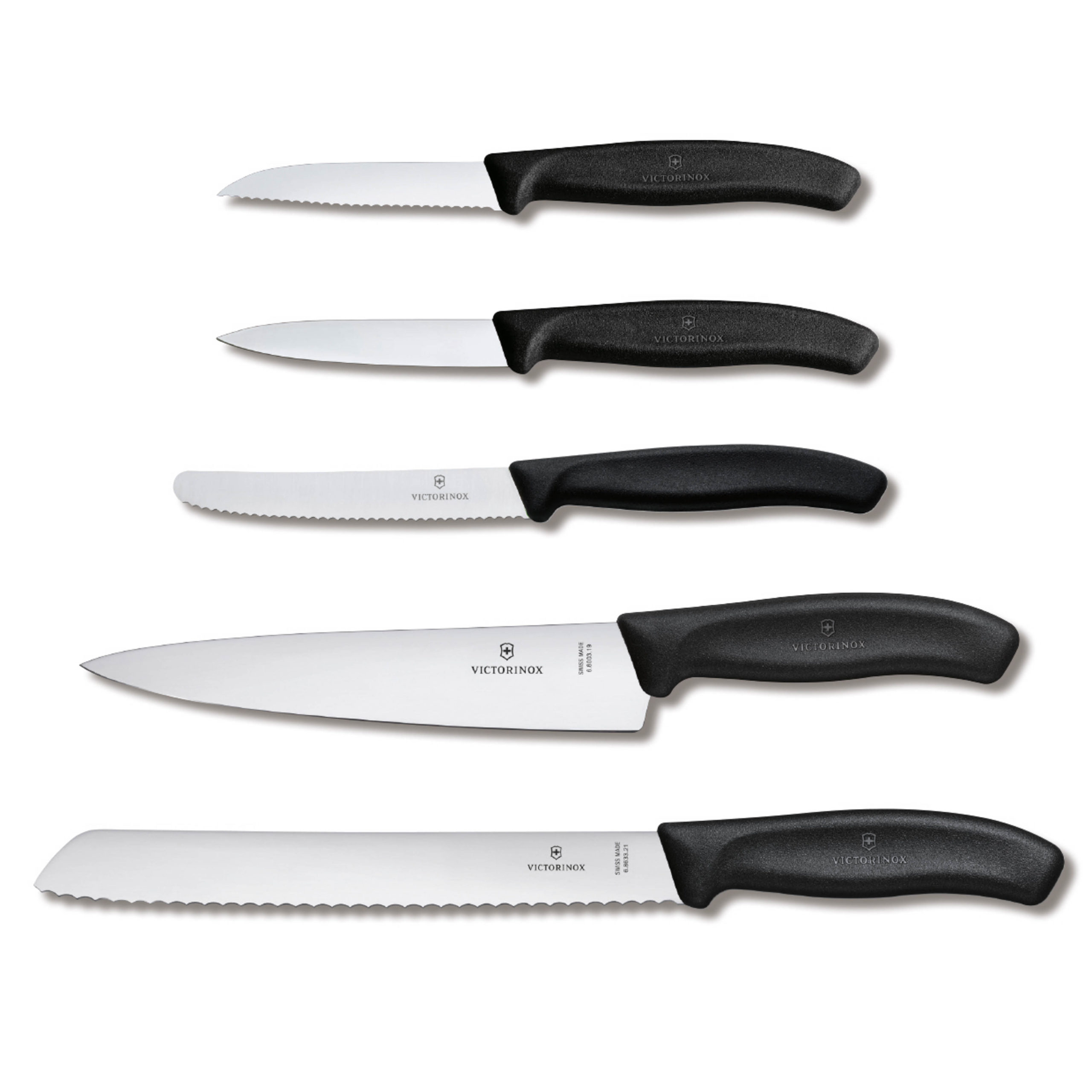 Victorinox Set da Coltelli Verdura Swiss Classic, 3 pezzi Nero